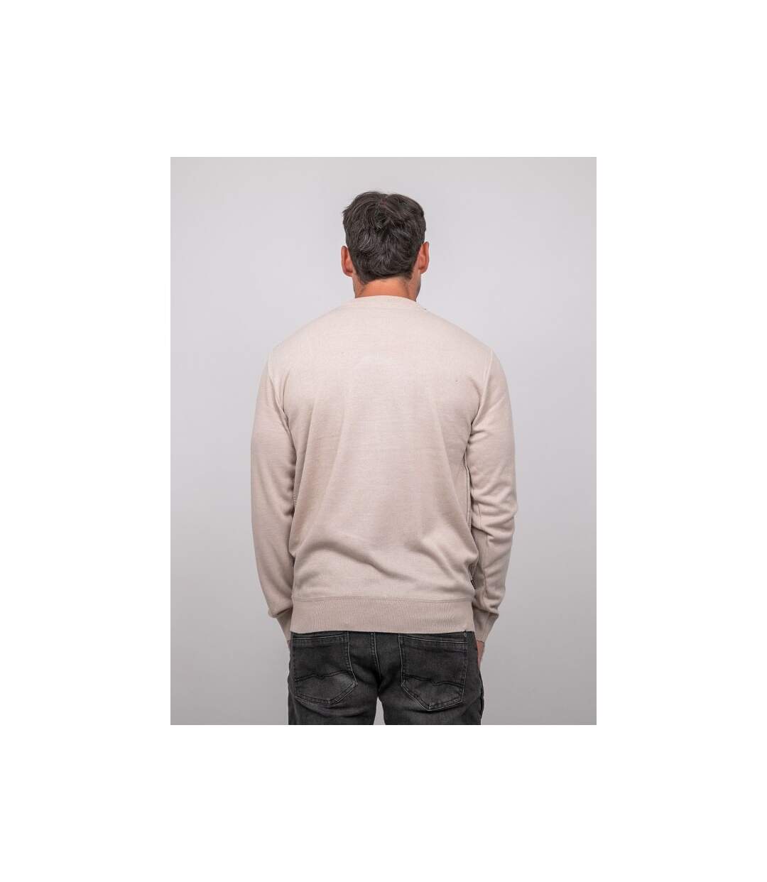 Pull fin col rond jacquard LORANCH-2