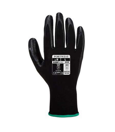 Unisex adult dexti-grip gloves l black Portwest