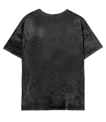 Harry Potter Womens/Ladies Hogwarts Constellation Acid Wash T-Shirt (Black)