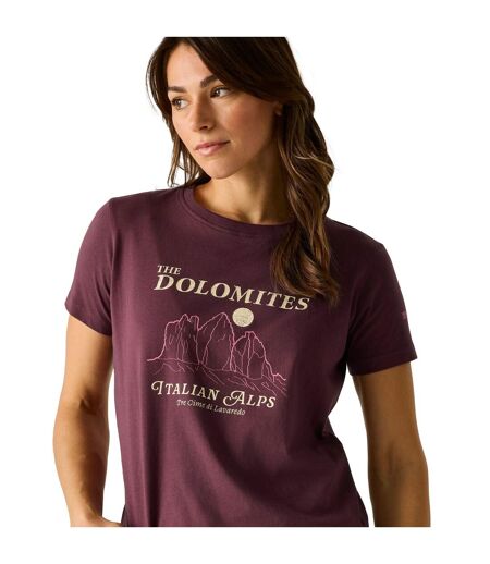 T-shirt Filandra Vx Dolomites Femme Pourpre Regatta