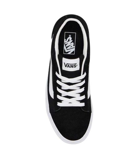 Mens Canvas Trainers Black White Vans