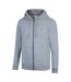 Mens Signature Cotton Full Zip Hoodie Grey Marl SoulCal-3