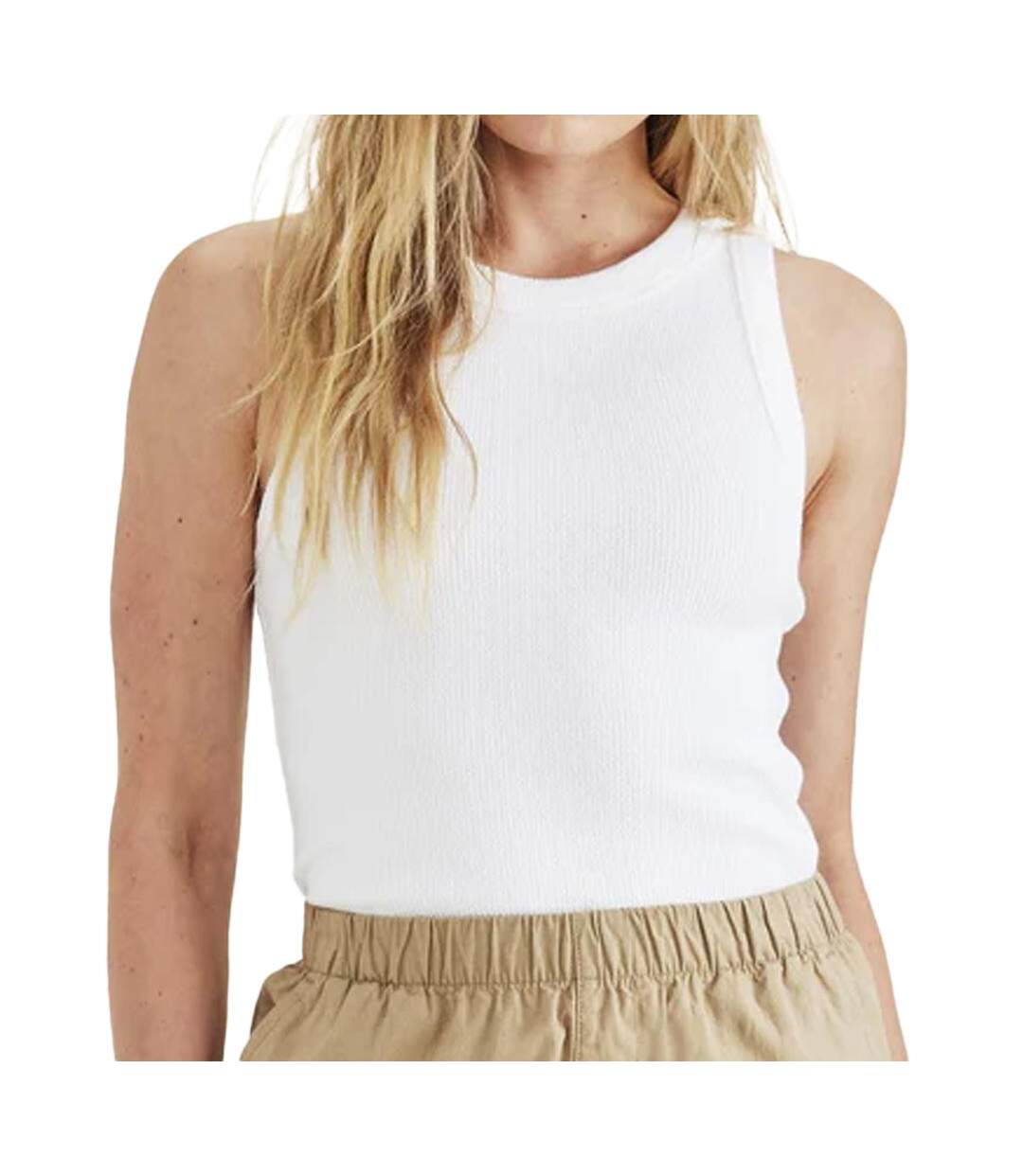 Débardeur Blanc Femme Dockers Rib Knit Tank - L-1