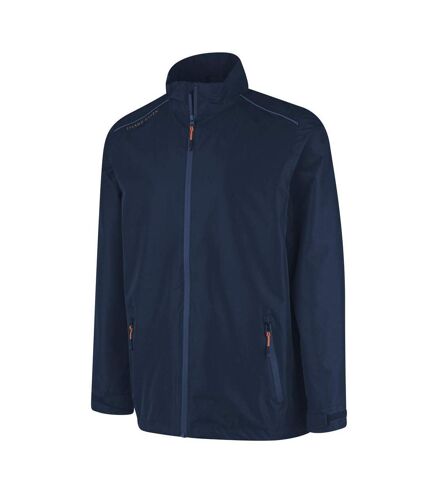 Mens storm cuff golf waterproof jacket navy Island Green