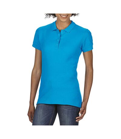 Gildan Softstyle Womens/Ladies Short Sleeve Double Pique Polo Shirt (Sapphire) - UTBC3719