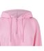 Sweat Court À Capuche Motif/style Uni Femme Rose Miso-3