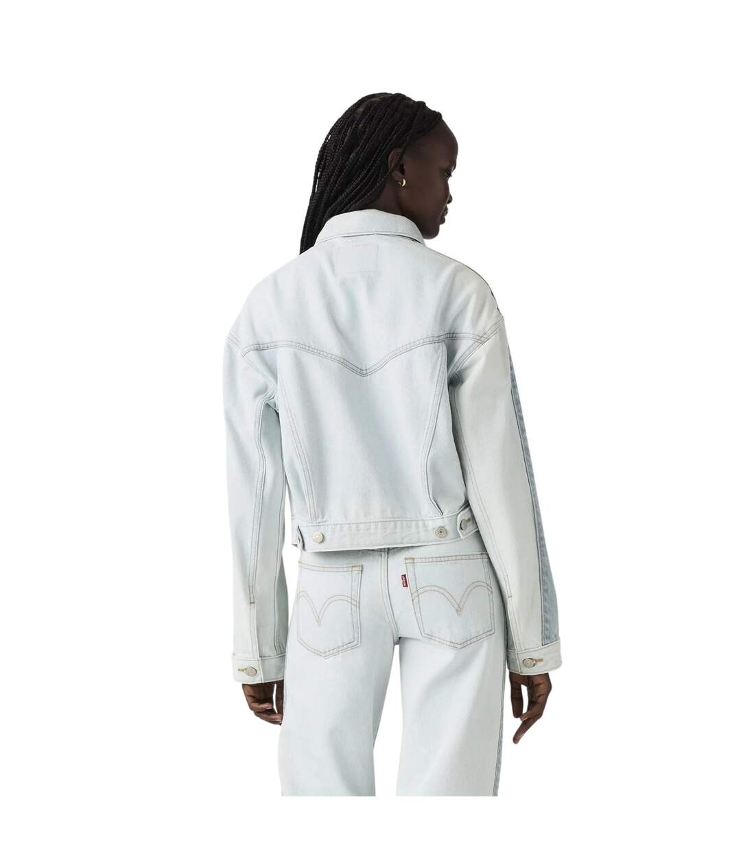 Veste En Jean Manches Longues Shrunken 90s Femme Bleu Levis-3