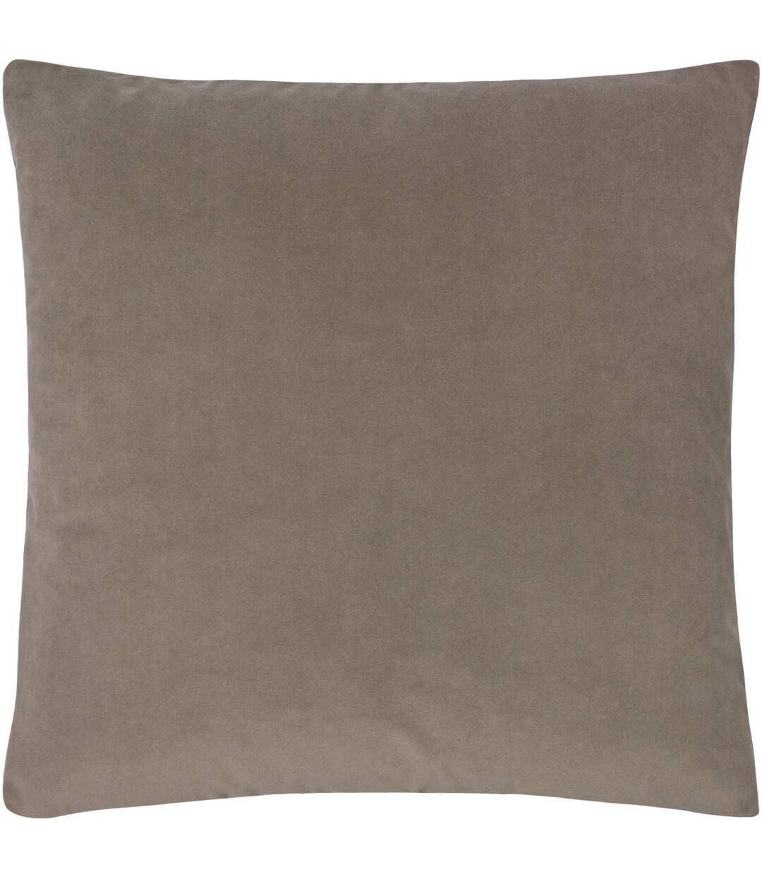 Sunningdale velvet cushion cover 50cm x 50cm mink Evans Lichfield