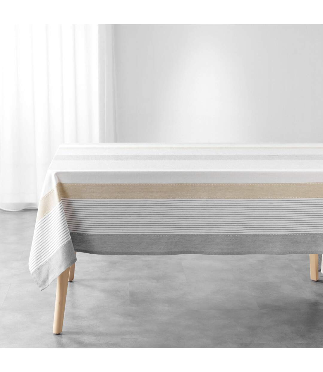 Nappe de Table Imprimée Iliade 140x240cm Gris-1
