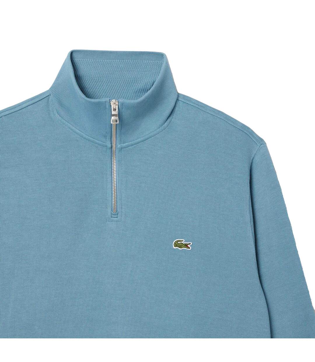 Mens Interlock Quarter Zip Sweatshirt Blue Lacoste-3