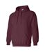 Sweat À Capuche Homme Bordeaux Foncé Gildan-3
