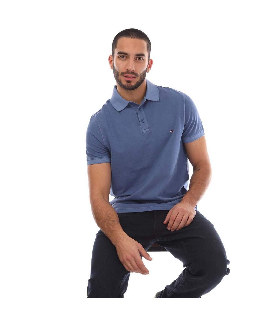 Polo Homme Bleu Tommy Hilfiger-1
