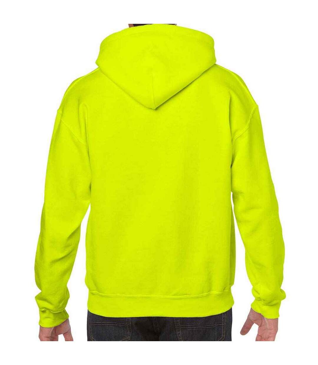 Sweat à capuche adulte vert fluo Gildan-2