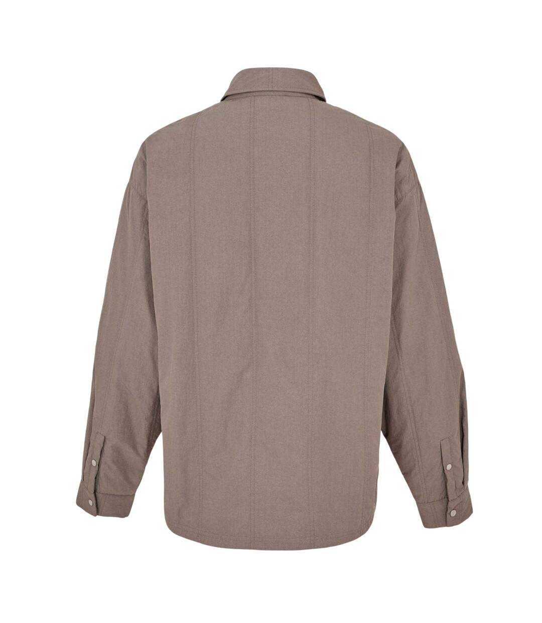 Mens Plain Relaxed Fit Overshirt Mid Grey Represent-3