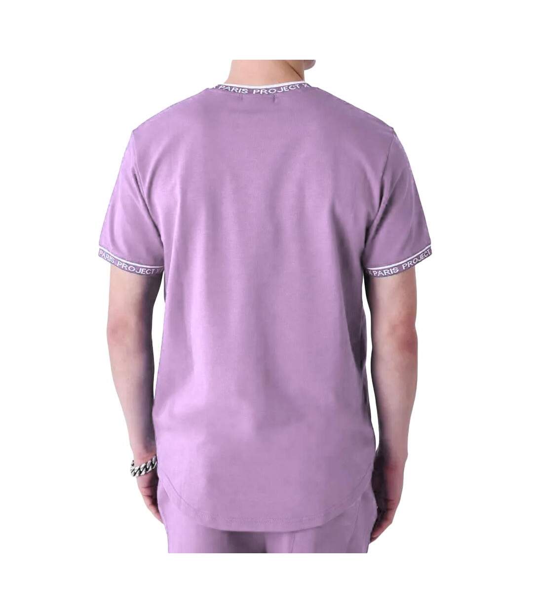 T-Shirt violet/blanc homme project x paris 2511114-2