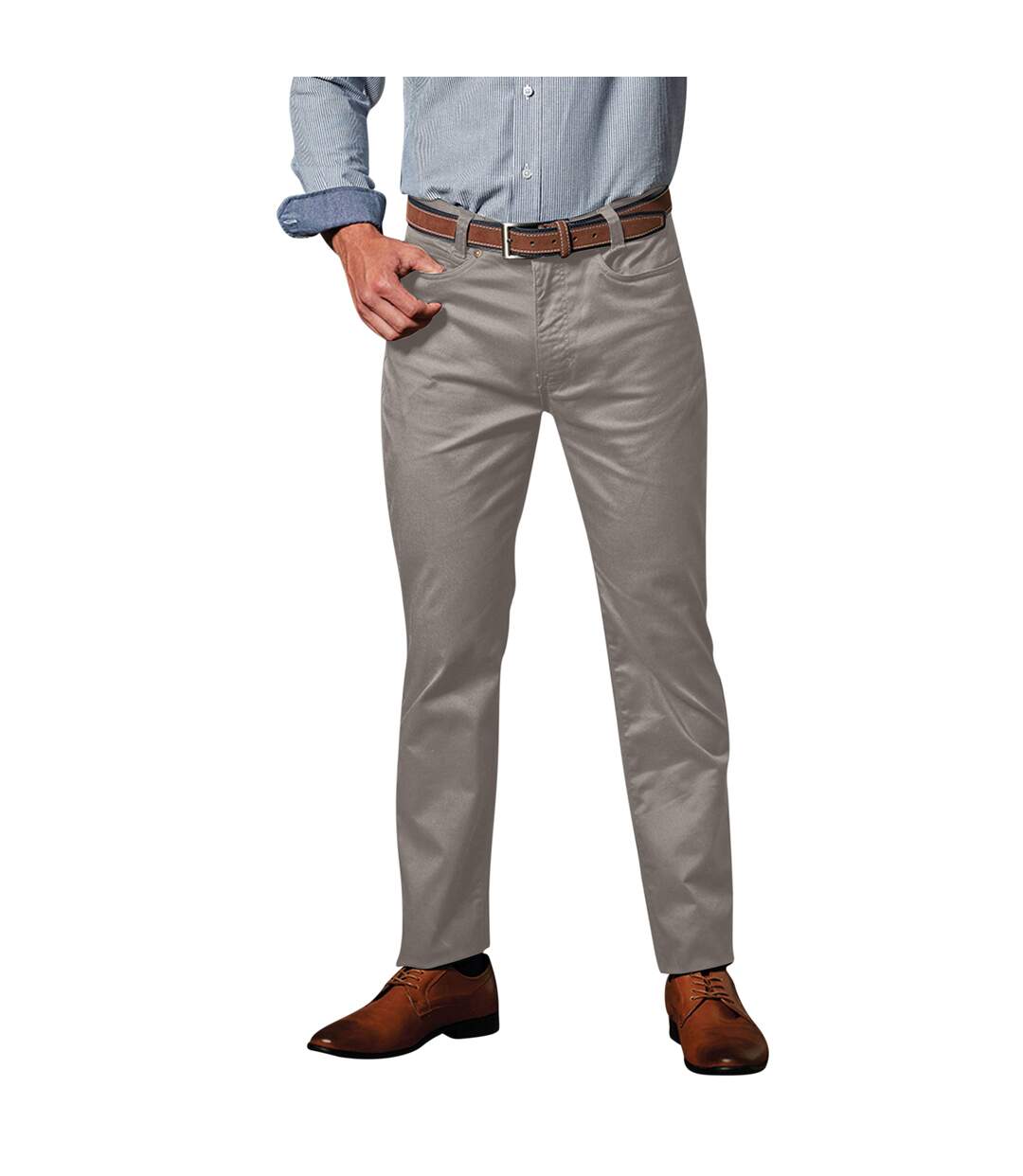 Chino homme gris acier Premier