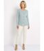 Gilet cardigan boutonné chiné ajouré col rond-3