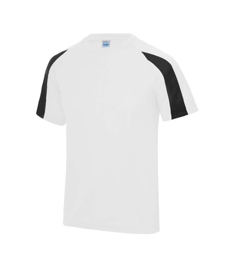 T-shirt sport contraste homme blanc arctique/noir Just Cool