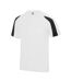 T-shirt sport contraste homme blanc arctique/noir Just Cool-2