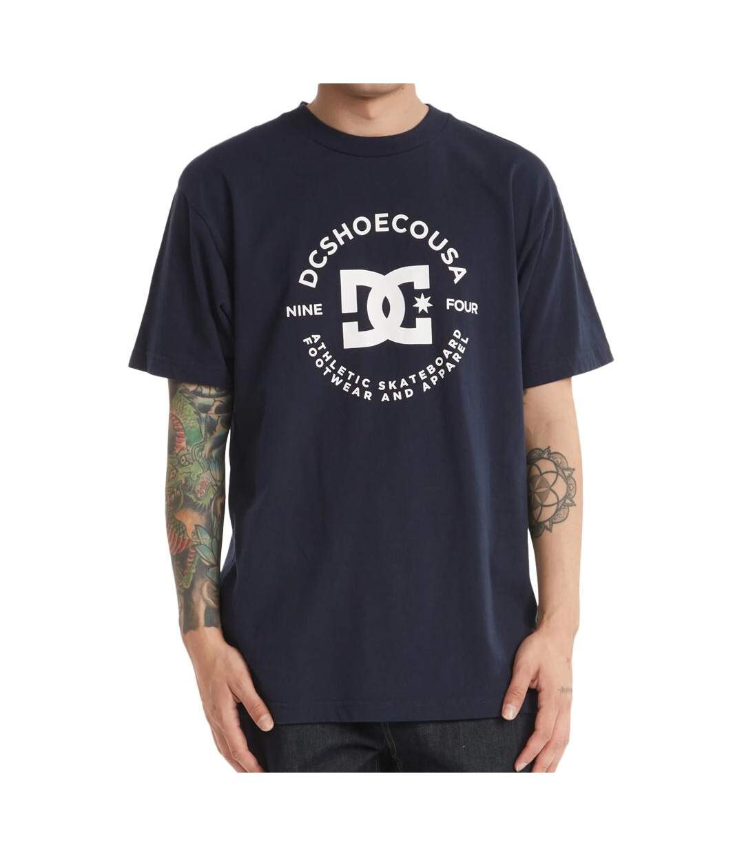 T-Shirt marine homme dc shoes pilot-1