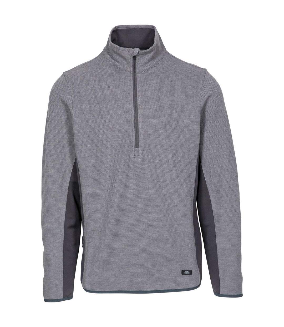 Mens Wotterham Mock Neck Long-sleeved Top Storm Grey Trespass-2