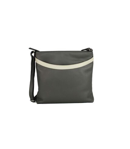 Eastern Counties Leather Womens/Ladies Aimee Color Band Purse (Gray/White) (One size) - UTEL333