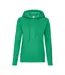 Sweat À Capuche Classic Femme Vert Kelly Fruit Of The Loom-1