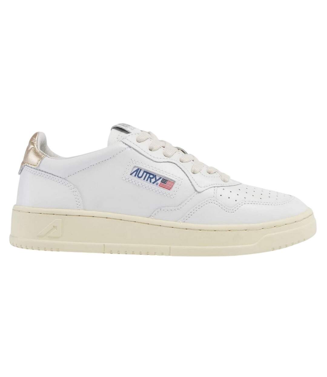 Tennis Femme Or Blanc Autry-1