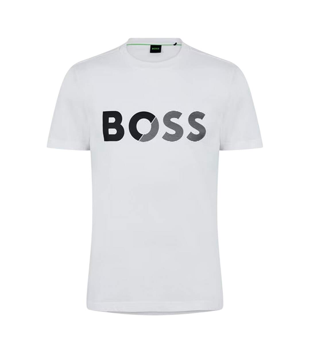 T-shirt Motif/style Gros Logo Homme Blanc Boss-1