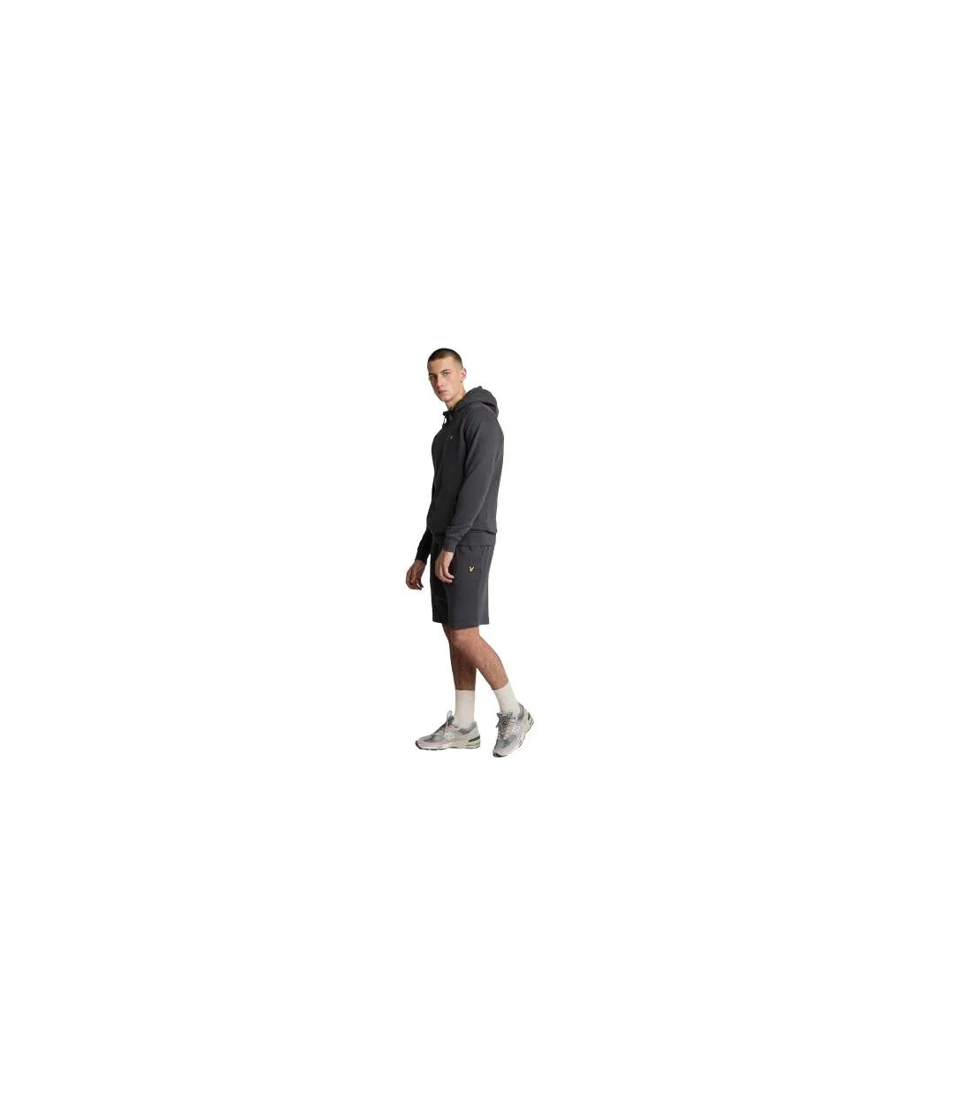 Mens Fleece Shorts Gunmetal Grey Lyle & Scott-1