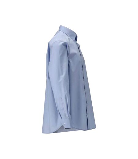 Mens Frontline Poplin Shirt Light Blue Mascot