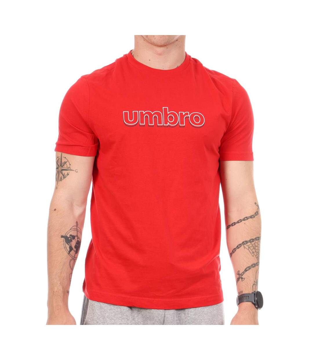 T-shirt rouge homme umbro outl net-1