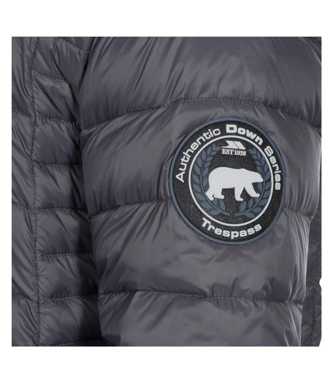 Mens Whitman Ii Down Jacket Dark Grey Burnt Orange Trespass-3