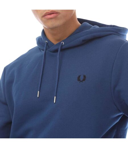Mens Tipped Hoodie Blue Fred Perry