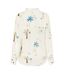 Chemise Manches Longues Motif/style Imprimé Palmier Femme Crème Never Fully Dressed-3