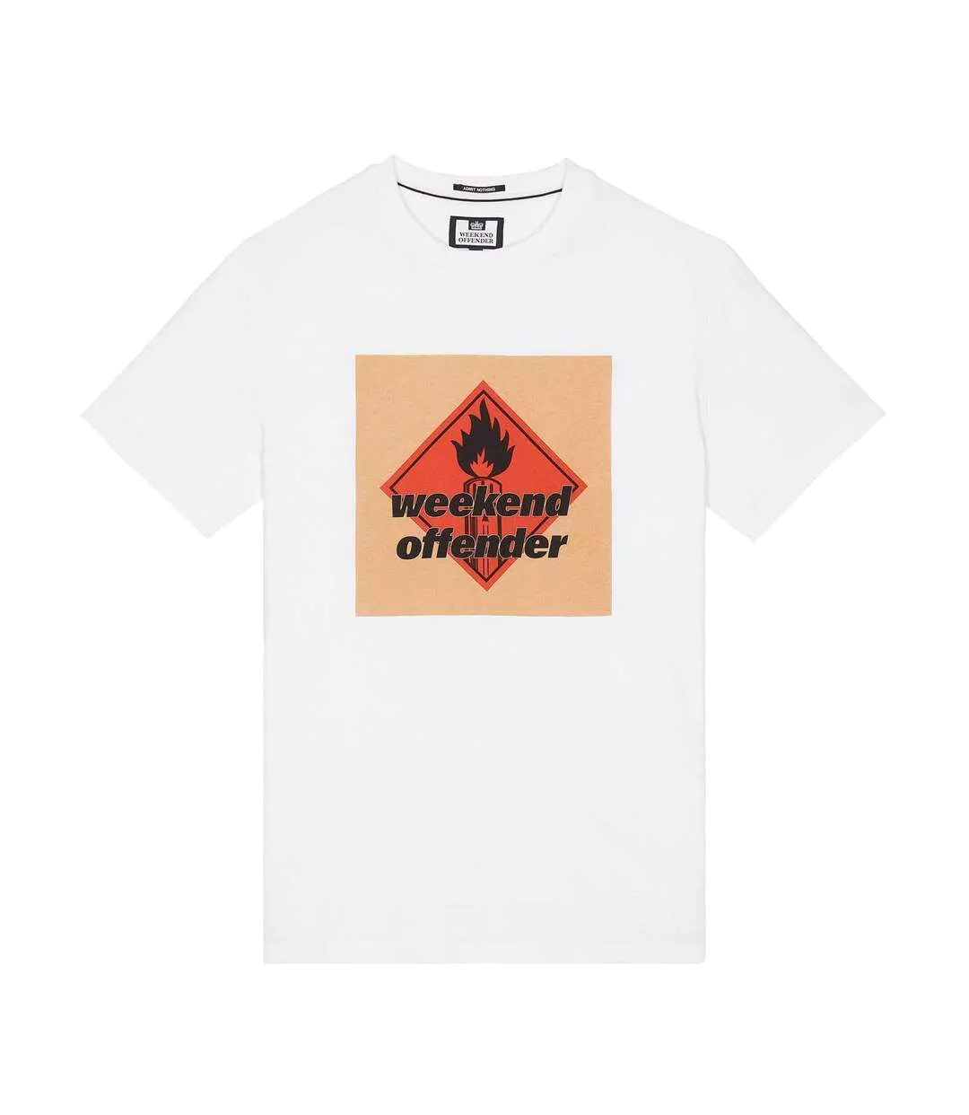 T-shirt Motif/style Attaque Massive Blue Lines Homme Blanc Weekend Offender-2