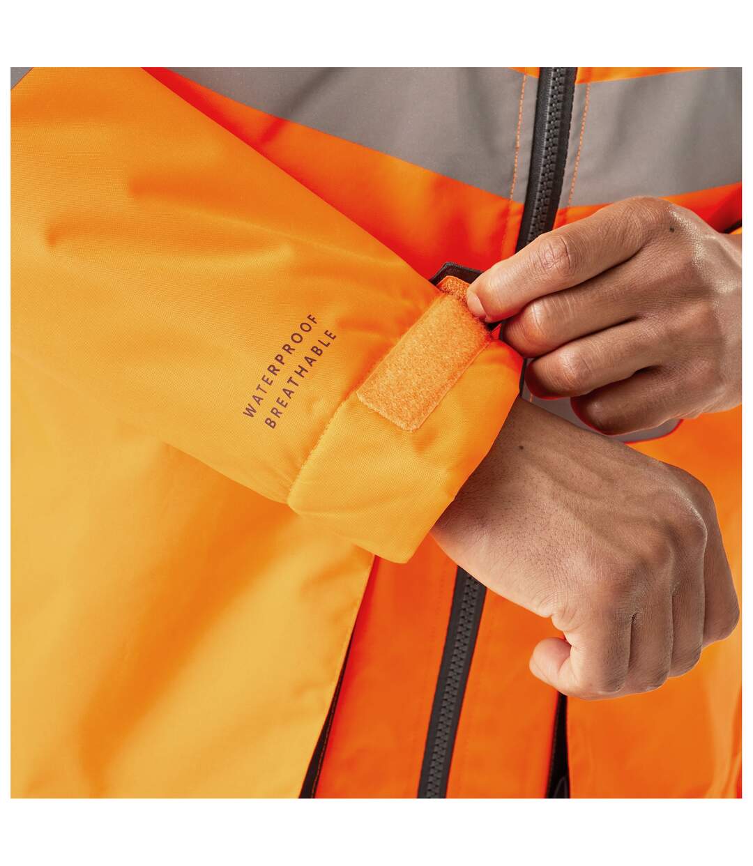 Veste Imperméable Homme Orange Gris Regatta Professional-3