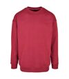 Build Your Brand Mens Crew Neck Plain Sweatshirt (Burgundy) - UTRW6469