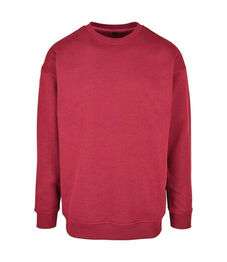 Build Your Brand Mens Crew Neck Plain Sweatshirt (Burgundy)