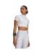 Womens/ladies Heatgear Crop Top White Under Armour-1