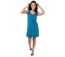 Robe courte dos ajouré SYLVIA imprimé ethnique bleu Coton Du Monde-1