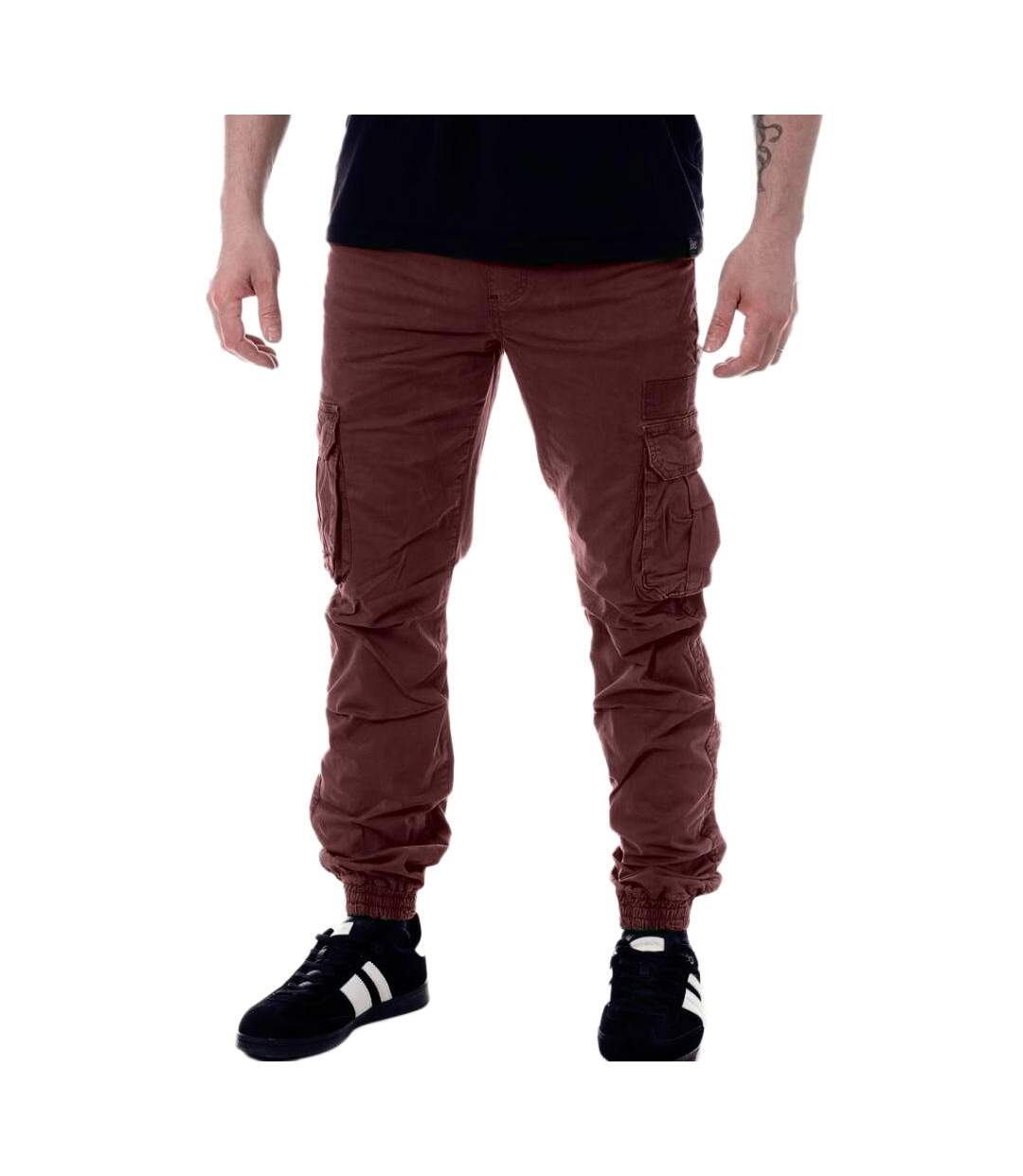 Pantalon cargo bordeaux homme paname brothers carlos-1