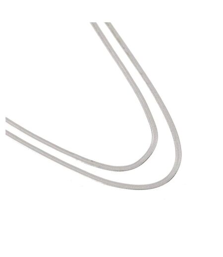 Layered Necklace One Size Silver Miso