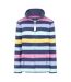 Womens/ladies Contrast Striped Jacket Multicoloured Lazy Jacks-1