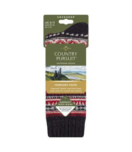 Mens Wool Blend Hiking Socks Cushioned Walking Boot Socks