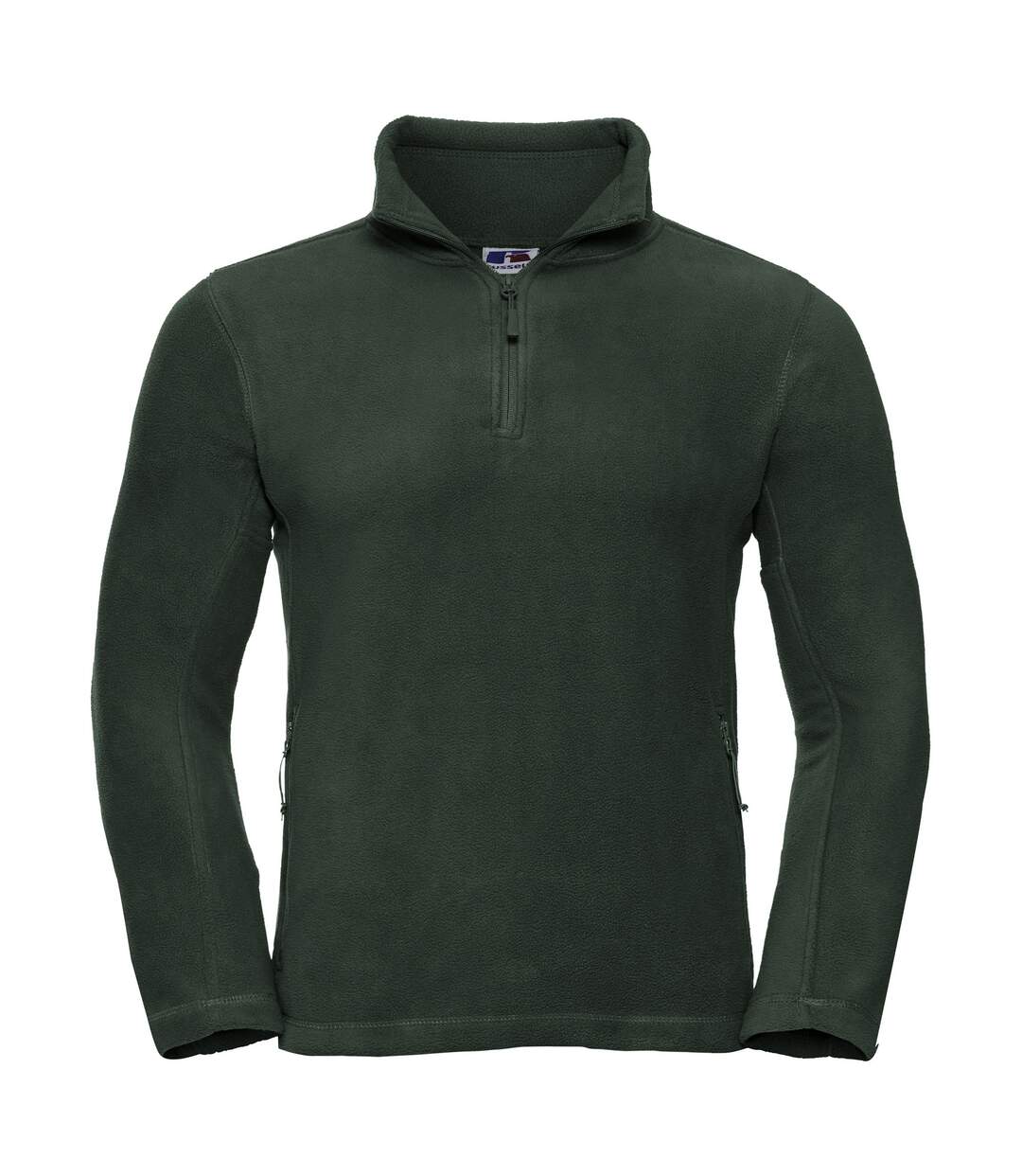 Polaire à fermeture zippée homme vert bouteille Russell-1