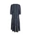 Womens/ladies emmy striped woven maxi dress navy Weird Fish-2