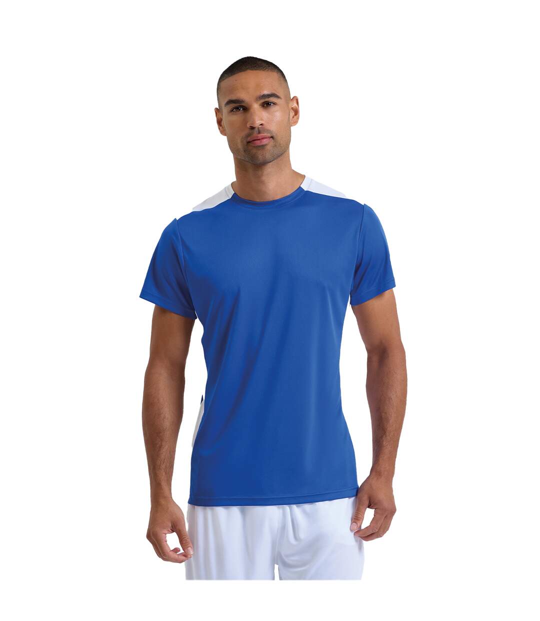 Unisex Adult Performance Contrast T-shirt Royal Blue White TriDri-4