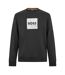 Mens Stitch Crew Neck Sweatshirt Black Boss-1