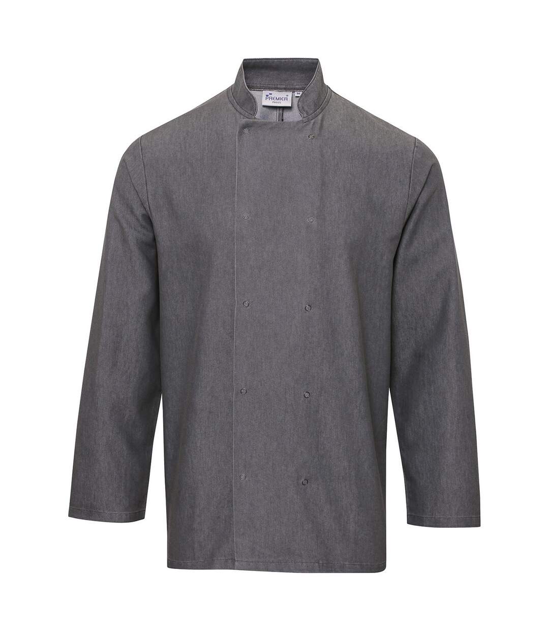 Premier Veste de chef à manches longues unisexe pour adultes (Denim gris) - UTPC6470-1